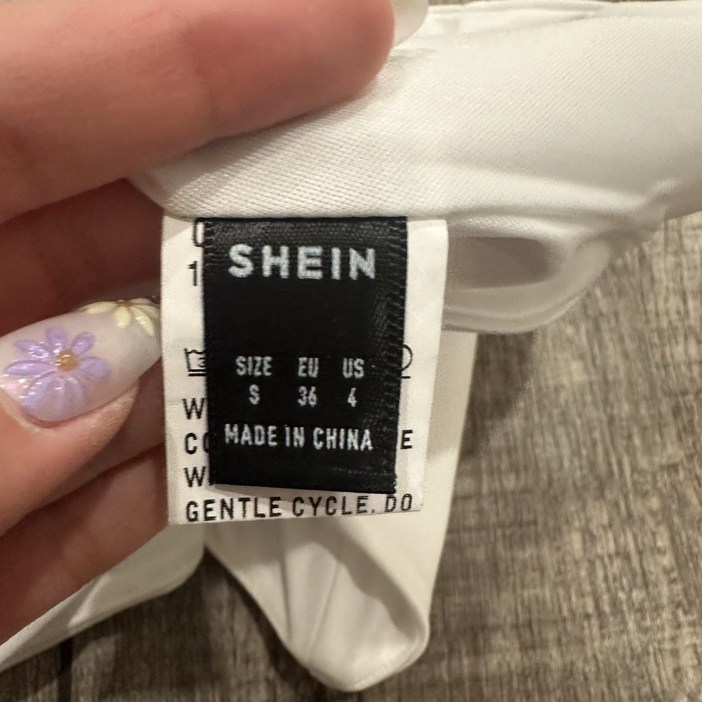 SHEIN Corset Tube Tops‎ S Blue & White Structured Bustier Strapless Crop Set - Picture 8 of 10